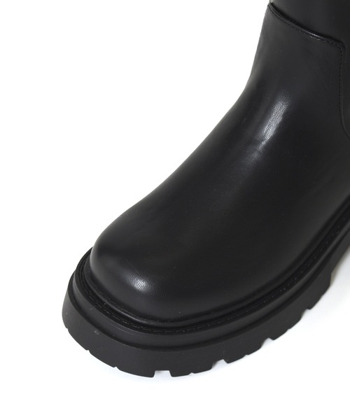 w closet（ダブルクローゼット）の「ビガーロングブーツ（ブーツ・レディース・ブラック・M/L）」の6枚目の写真