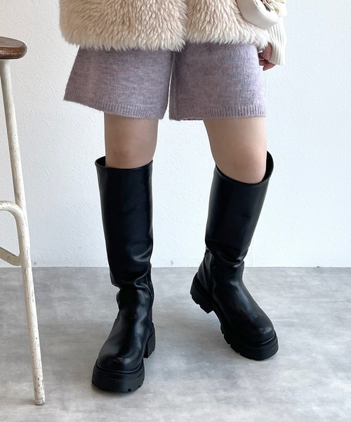 w closet（ダブルクローゼット）の「ビガーロングブーツ（ブーツ・レディース・ブラック・M/L）」の15枚目の写真