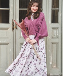 ２ＷＡＹニットセットフラワーワンピース