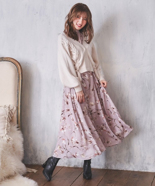 NOELA(ノエラ)の「2WAYニットセットフラワーワンピース(ワンピース・レディース・ベージュ/ピンク/イエロー・M/S)」の15枚目の写真