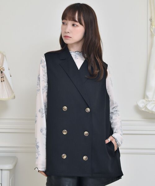 ems excite(エムズエキサイト)の「花柄シアーCT(Tシャツ/カットソー・レディース・ブラック/オレンジ・FREE)」の9枚目の写真