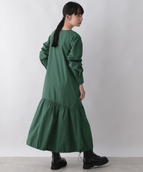 LOWRYS FARM（ローリーズファーム）の「スソバルーンワンピース　157728（ワンピース・レディース・ブラック/ネイビー/グリーン・FREE）」の6枚目の写真