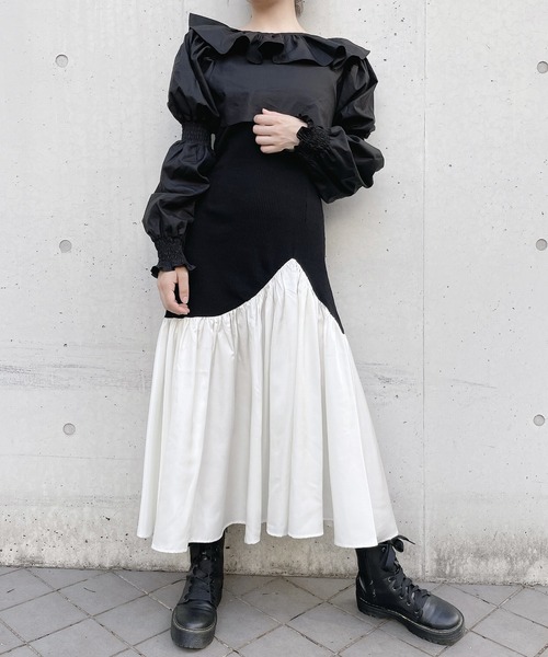 lilLilly（リルリリー）の「2wayショートパフブラウス（シャツ/ブラウス・レディース・ホワイト/ブラック/ブルー/イエロー・FREE）」の7枚目の写真