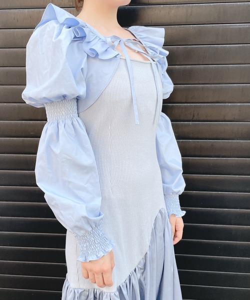 lilLilly（リルリリー）の「2wayショートパフブラウス（シャツ/ブラウス・レディース・ホワイト/ブラック/ブルー/イエロー・FREE）」の16枚目の写真