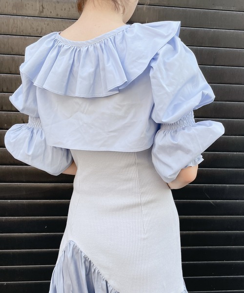 lilLilly（リルリリー）の「2wayショートパフブラウス（シャツ/ブラウス・レディース・ホワイト/ブラック/ブルー/イエロー・FREE）」の17枚目の写真