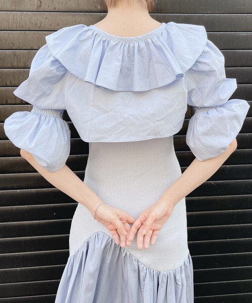 lilLilly（リルリリー）の「2wayショートパフブラウス（シャツ/ブラウス・レディース・ホワイト/ブラック/ブルー/イエロー・FREE）」の18枚目の写真