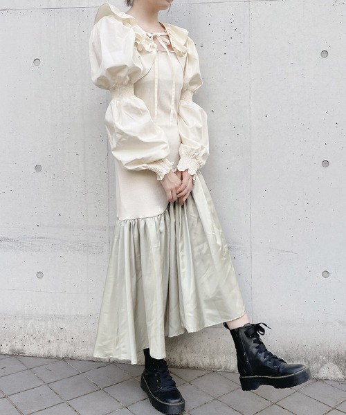 lilLilly（リルリリー）の「2wayショートパフブラウス（シャツ/ブラウス・レディース・ホワイト/ブラック/ブルー/イエロー・FREE）」の13枚目の写真