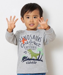kladskap | 恐竜+背中ギザギザ長袖Tシャツ(Tシャツ/カットソー)
