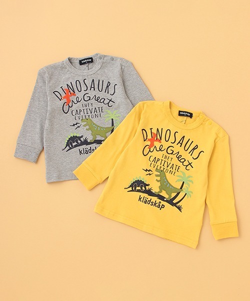 kladskap（クレードスコープ）の「恐竜+背中ギザギザ長袖Tシャツ