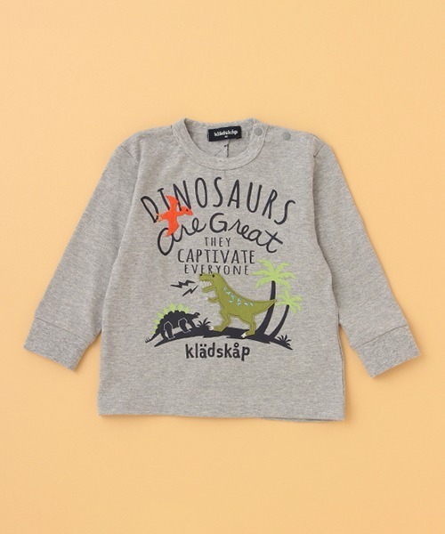 kladskap（クレードスコープ）の「恐竜+背中ギザギザ長袖Tシャツ