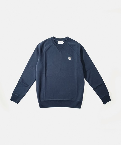 Maison Kitsune（メゾンキツネ）の「MAISON KITSUNE GREY FOX HEAD PATCH CLASSIC SWEATSHIRT メゾン キツネ グレーフォックス パッチ ワンポイント スウェット（スウェット・メンズ・ブラック/ネイビー/グレー・SMALL/MEDIUM/LARGE/X-LARGE/XX-LARGE）」の3枚目の写真