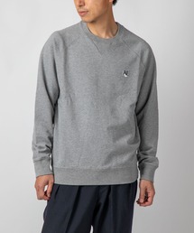 Maison Kitsune | MAISON KITSUNE GREY FOX HEAD PATCH CLASSIC SWEATSHIRT メゾン キツネ グレーフォックス パッチ ワンポイント スウェット(スウェット)