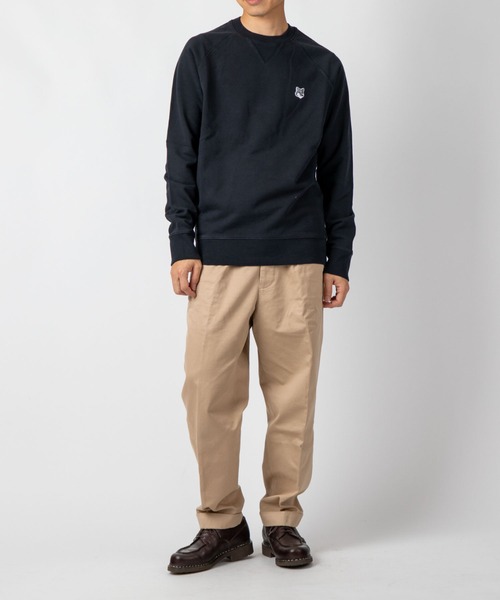 Maison Kitsune（メゾンキツネ）の「MAISON KITSUNE GREY FOX HEAD PATCH CLASSIC SWEATSHIRT メゾン キツネ グレーフォックス パッチ ワンポイント スウェット（スウェット・メンズ・ブラック/ネイビー/グレー・SMALL/MEDIUM/LARGE/X-LARGE/XX-LARGE）」の7枚目の写真