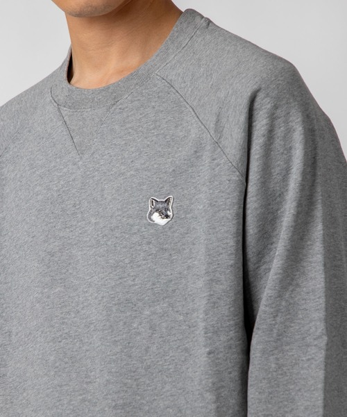 Maison Kitsune（メゾンキツネ）の「MAISON KITSUNE GREY FOX HEAD PATCH CLASSIC SWEATSHIRT メゾン キツネ グレーフォックス パッチ ワンポイント スウェット（スウェット・メンズ・ブラック/ネイビー/グレー・SMALL/MEDIUM/LARGE/X-LARGE/XX-LARGE）」の8枚目の写真