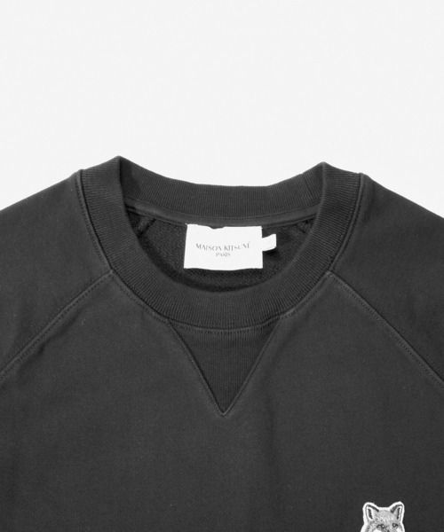 Maison Kitsune（メゾンキツネ）の「MAISON KITSUNE GREY FOX HEAD PATCH CLASSIC SWEATSHIRT メゾン キツネ グレーフォックス パッチ ワンポイント スウェット（スウェット・メンズ・ブラック/ネイビー/グレー・SMALL/MEDIUM/LARGE/X-LARGE/XX-LARGE）」の13枚目の写真