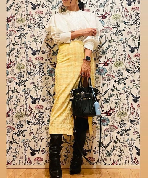 toucher du brise（トゥシェドブリーズ）の「ケープ風 ヨーク バンドカラーシャツ（シャツ/ブラウス・レディース・ブラック/オフホワイト/グリーン/キャメル・M/L）」の22枚目の写真