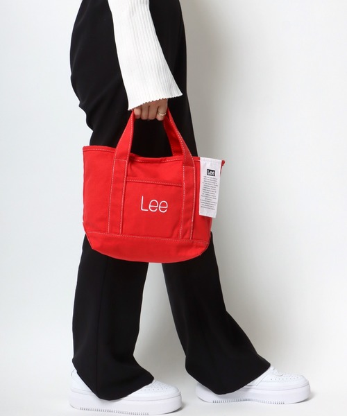 Lee(リー)の「Lee/リー キャンバス カラー ミニトートバッグ/ランチバッグ(トートバッグ・レディース・オフホワイト/ブラック/ピンク/レッド/マスタード/グリーン/ブルー・FREE)」の12枚目の写真