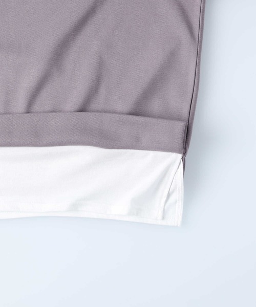 HONEYSUCKLE ROSE（ハニーサックルローズ）の「【HONEYSUCKLE ROSE】フェイクレイヤードパーカー（パーカー・レディース・パープル/ダークグレー・L/M）」の6枚目の写真