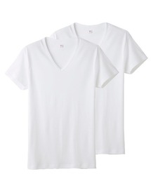 YG（ワイジー）の「YG 半袖VネックTシャツ 綿100％ 2枚組（インナーウェア/肌着・メンズ）」