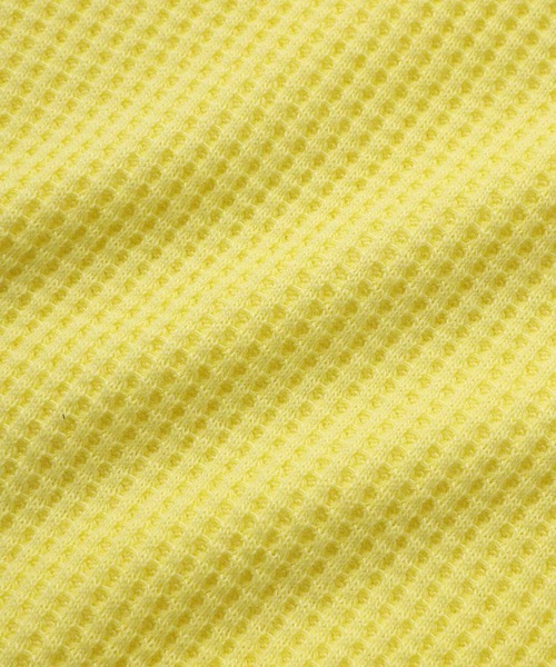 X-girl（エックスガール）の「PIGMENT DYED WAFFLE HALF ZIP TOP（Tシャツ/カットソー・レディース・オリーブ/イエロー/チャコール・S/M）」の18枚目の写真