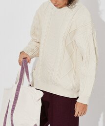 スポンディッシュ リラックス ケーブル ニット プルオーバー