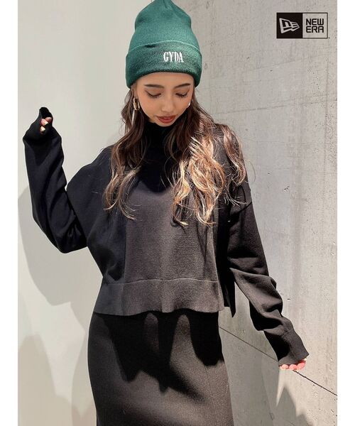 GYDA（ジェイダ）の「GYDA×NEW ERA ロゴニットキャップ（その他雑貨・レディース・ブラック/ベージュ/グリーン・FREE）」の5枚目の写真