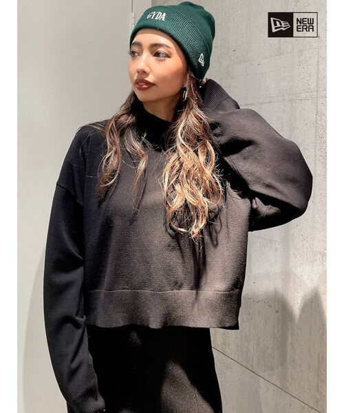 GYDA（ジェイダ）の「GYDA×NEW ERA ロゴニットキャップ（その他雑貨・レディース・ブラック/ベージュ/グリーン・FREE）」の6枚目の写真