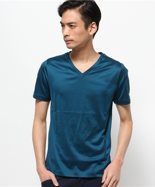 EDIFICE（エディフィス）の「◇CITA/チータU15/06-JERSEY 70/2Ｔシャツ（Tシャツ/カットソー・メンズ・チャコールグレー/ホワイト/ネイビー/ダークブルー・48/46/44）」の4枚目の写真