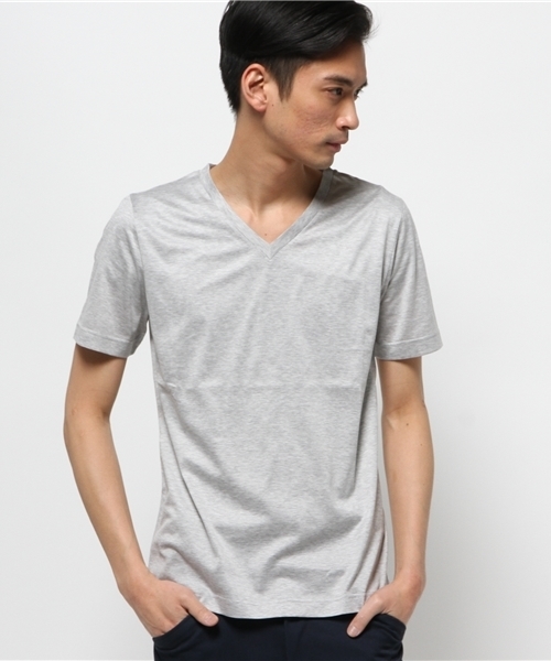 EDIFICE（エディフィス）の「◇CITA/チータU15/06-JERSEY 70/2Ｔシャツ（Tシャツ/カットソー・メンズ・チャコールグレー/ホワイト/ネイビー/ダークブルー・48/46/44）」の2枚目の写真