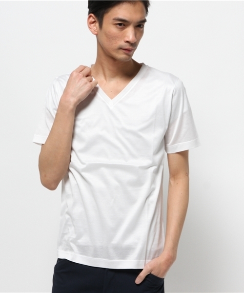 EDIFICE（エディフィス）の「◇CITA/チータU15/06-JERSEY 70/2Ｔシャツ（Tシャツ/カットソー・メンズ・チャコールグレー/ホワイト/ネイビー/ダークブルー・48/46/44）」の11枚目の写真