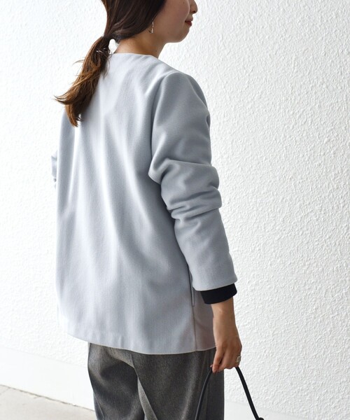 SHIPS〈手洗い可能〉ウーレットノーカラーリバ SHIPS（シップス）の「*〈手洗い可能〉ウーレットノーカラーリバー