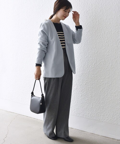 SHIPS〈手洗い可能〉ウーレットノーカラーリバ SHIPS（シップス）の「*〈手洗い可能〉ウーレットノーカラーリバー