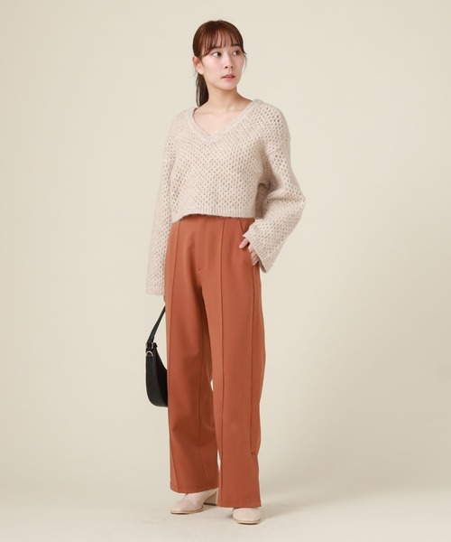archives(アルシーヴ)の「サイドベンツカットパンツ(その他パンツ・レディース・レンガ/ベージュ/ブラック・MEDIUM)」の8枚目の写真