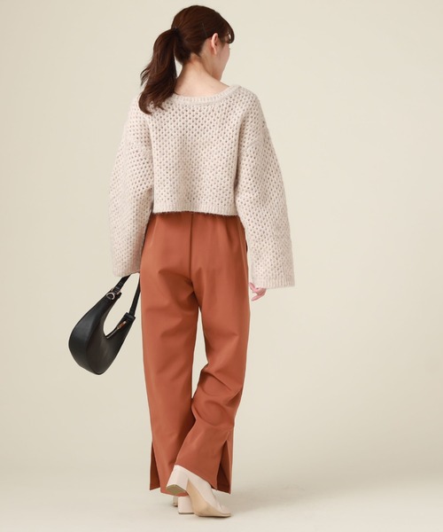 archives(アルシーヴ)の「サイドベンツカットパンツ(その他パンツ・レディース・レンガ/ベージュ/ブラック・MEDIUM)」の16枚目の写真
