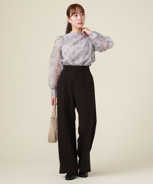 archives(アルシーヴ)の「サイドベンツカットパンツ(その他パンツ・レディース・レンガ/ベージュ/ブラック・MEDIUM)」の5枚目の写真