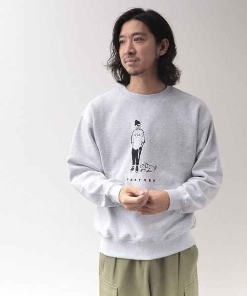 BARNS OUTFITTERS(バーンズアウトフィッターズ)の「【Barns outfitters】MAX SW CREW "PARTNER" プリントスウェット(スウェット・メンズ・ブラック/グレー/レッド・M/L/XL)」の17枚目の写真