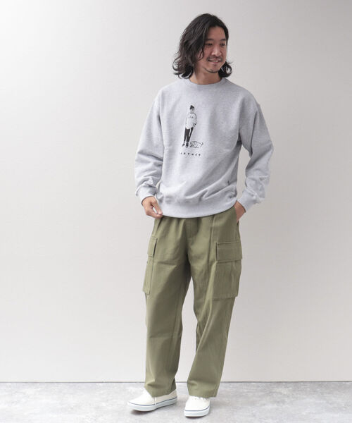 BARNS OUTFITTERS(バーンズアウトフィッターズ)の「【Barns outfitters】MAX SW CREW "PARTNER" プリントスウェット(スウェット・メンズ・ブラック/グレー/レッド・M/L/XL)」の19枚目の写真