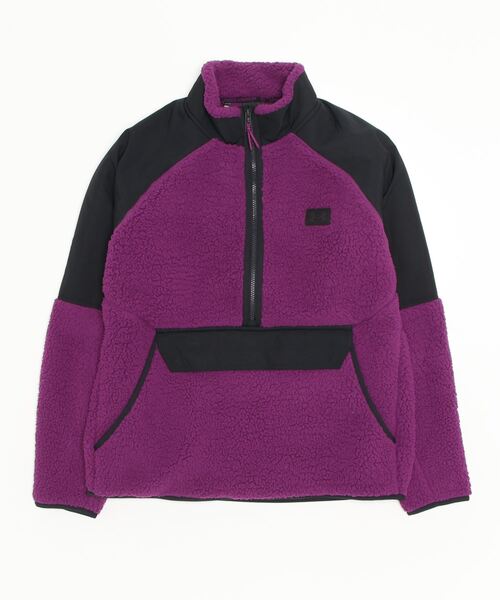 UNDER ARMOUR(アンダーアーマー)の「UAレガシー シェルパ 1/2 ジップ ジャケット(トレーニング/メンズ)(スウェット・メンズ・ブラック×パープル/チャコールグレー・S/L/3XL/XXL/M/XL)」の6枚目の写真