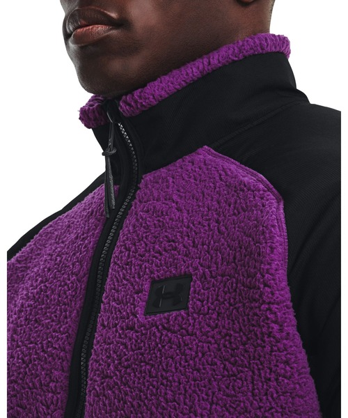 UNDER ARMOUR(アンダーアーマー)の「UAレガシー シェルパ 1/2 ジップ ジャケット(トレーニング/メンズ)(スウェット・メンズ・ブラック×パープル/チャコールグレー・S/L/3XL/XXL/M/XL)」の15枚目の写真