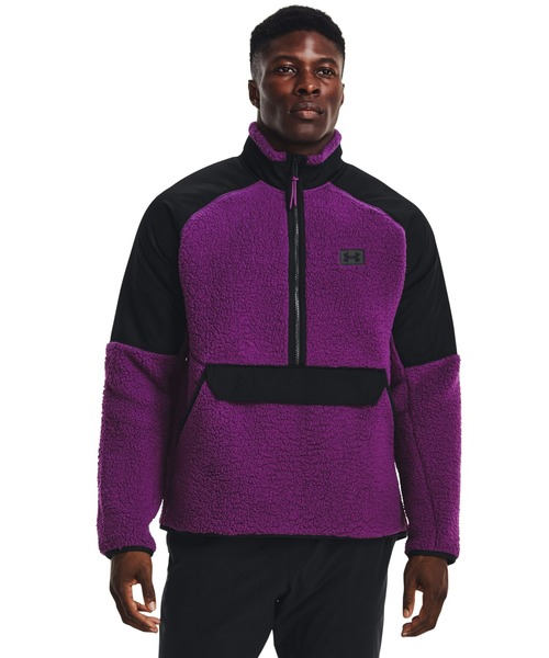 UNDER ARMOUR(アンダーアーマー)の「UAレガシー シェルパ 1/2 ジップ ジャケット(トレーニング/メンズ)(スウェット・メンズ・ブラック×パープル/チャコールグレー・S/L/3XL/XXL/M/XL)」の8枚目の写真