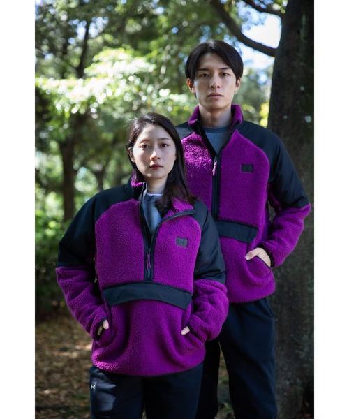 UNDER ARMOUR(アンダーアーマー)の「UAレガシー シェルパ 1/2 ジップ ジャケット(トレーニング/メンズ)(スウェット・メンズ・ブラック×パープル/チャコールグレー・S/L/3XL/XXL/M/XL)」の11枚目の写真