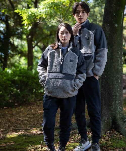 UNDER ARMOUR(アンダーアーマー)の「UAレガシー シェルパ 1/2 ジップ ジャケット(トレーニング/メンズ)(スウェット・メンズ・ブラック×パープル/チャコールグレー・S/L/3XL/XXL/M/XL)」の12枚目の写真