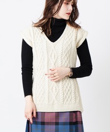 aran WOOLLEN MILLS（アランウーレンミルズ）の「メリノウール ローゲージ ニットベスト（ベスト）」