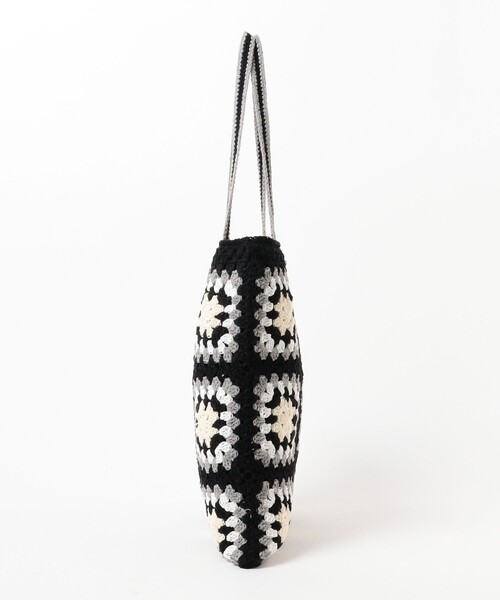 Ray BEAMS(レイビームス)の「Ray BEAMS / クロシェ トート(トートバッグ・レディース・ブラック/ダークブラウン・ONE SIZE)」の7枚目の写真