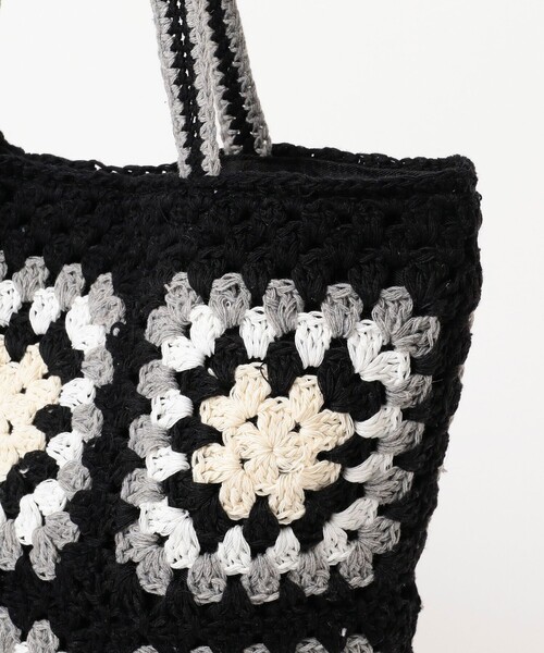 Ray BEAMS(レイビームス)の「Ray BEAMS / クロシェ トート(トートバッグ・レディース・ブラック/ダークブラウン・ONE SIZE)」の10枚目の写真