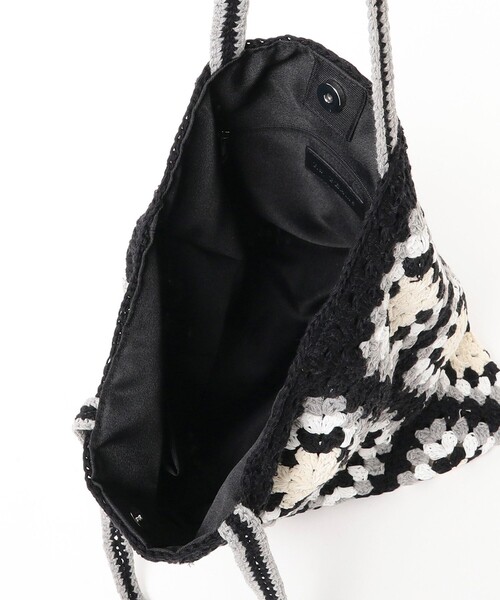 Ray BEAMS(レイビームス)の「Ray BEAMS / クロシェ トート(トートバッグ・レディース・ブラック/ダークブラウン・ONE SIZE)」の11枚目の写真