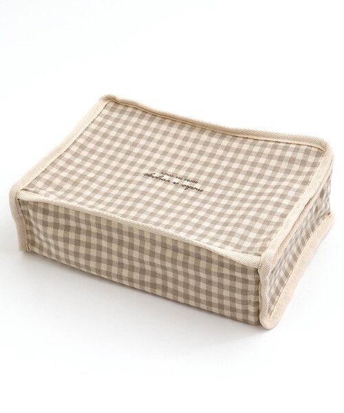 apres les cours（アプレレクール）の「ギンガムチェックBOX（小）（ラッピングキット・キッズ・ベージュ・FREE）」の2枚目の写真