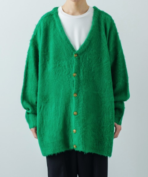 improves（インプローブス）の「【improves】モヘアタッチ ロング ニットカーディガン（カーディガン/ボレロ・メンズ・グリーン/レッド/ネイビー/ブラック/マスタード・MEDIUM/LARGE）」の13枚目の写真