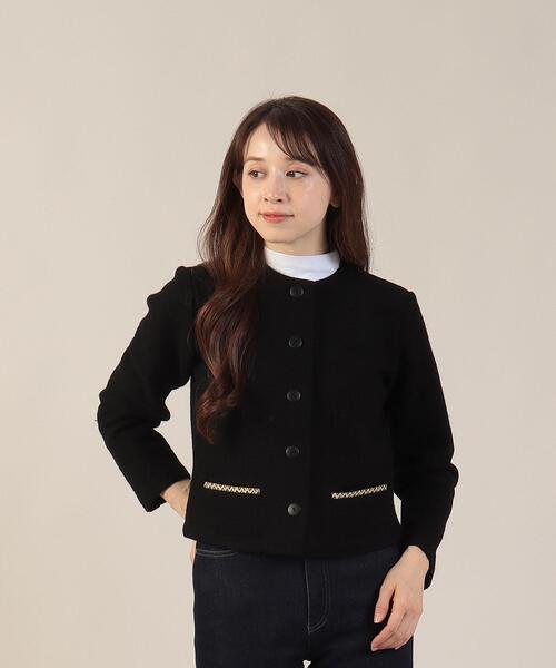 新品未使用　agnes.b JW63 VESTE　ウールノーカラージャケット agnes b.（アニエスベー）の「【Outlet】JW63 VESTE ノーカラー