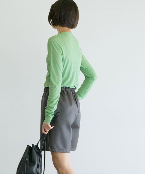 GALLARDAGALANTE（ガリャルダガランテ）の「【La nature linge】ロングスリーブTシャツ（Tシャツ/カットソー・レディース・ホワイト/グリーン/ブラック/チャコールグレー・FREE）」の18枚目の写真